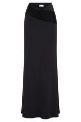 Jules Recycled Nylon And Mesh Maxi Skirt - Black