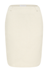 Addison Boucle Knee Length Skirt - Ivory