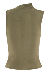 Hadleigh Sleeveless Slinky Top - Dark Olive