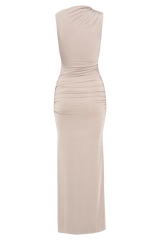 Kaia Slinky Cut Out Maxi Dress - Taupe
