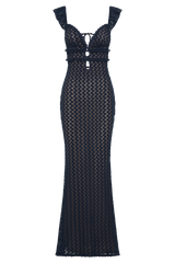Ezra Lace Maxi Dress - Navy