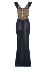 Ezra Lace Maxi Dress - Navy