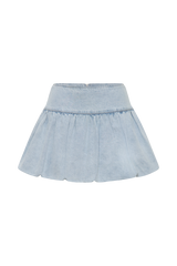 Genia Denim Bubble Mini Skirt - Light Blue