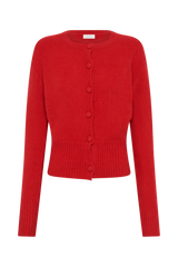 Genevieve Oversized Knit Cardigan - Ruby
