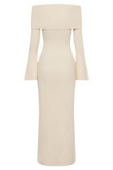 Katherine Off Shoulder Knit Maxi Dress - Ivory