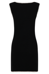 Mia Contrast Knit Mini Dress - Black/White