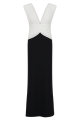 Monique Contrast Maxi Dress - Black