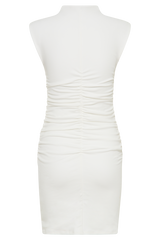 Elliot High Neck Sleeveless Mini Dress - White