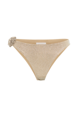 Valencia Rose Diamante Bikini Bottom - Nude