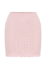 Morgan Mesh And Lace Mini Skirt - Powder Pink
