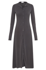 Anders Peached Jersey Midi Dress - Charcoal