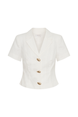 Ciara Linen Jacket - White