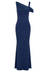 Janette Recycled Nylon And Mesh Sleeveless Maxi Dress - Navy