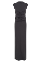 Elliot High Neck Sleeveless Maxi Dress - Dark Charcoal