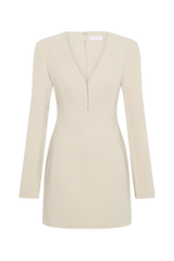 Arora Suiting Blazer Dress With Pleating - Sand