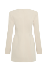 Arora Suiting Blazer Dress With Pleating - Sand