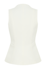 Melinda Structured Vest Top - Ivory