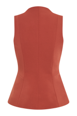 Melinda Structured Vest Top - Chilli