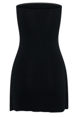 Rian Strapless Knit Mini Dress - Black