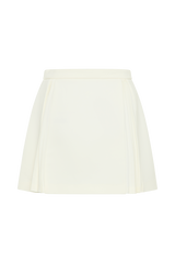 Melinda Mini Skirt With Pleats - Ivory