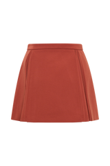 Melinda Mini Skirt With Pleats - Chilli