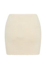 Monroe Embroidered Knit Mini Skirt - Cream And Ivory