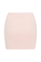 Monroe Embroidered Knit Mini Skirt - Baby Pink And Ivory