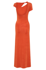 Kaida Slinky Maxi Dress With Hardware - Burnt Orange