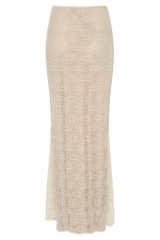 Robyn Sheer Lace Maxi Skirt - Ivory