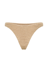 Skye Floral Crochet Tie Up Bikini Bottom - Gold