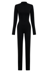Margaery Scuba Jersey Jumpsuit - Black