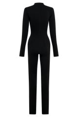 Margaery Scuba Jersey Jumpsuit - Black
