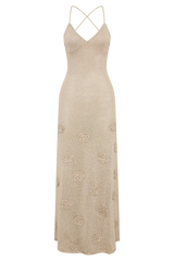 Suki Metallic Knit Maxi Dress - Gold