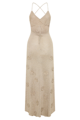 Suki Metallic Knit Maxi Dress - Gold