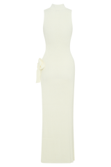 Stephanie Cut Out Knit Maxi Dress - Ivory