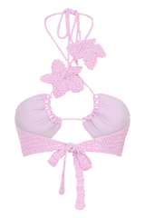 River Floral Crochet Bikini Top - Lilac