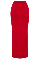 Elise Knit Maxi Skirt - Red