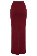 Kyle Knit Maxi Skirt - Cherry Red