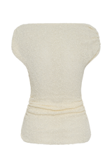 Chloe Off Shoulder Boucle Knit Top - Ivory