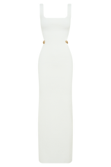 Alysanne Cut Out Knit Maxi Dress - White