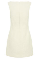 Angela Textured Boucle Mini Dress - Ivory