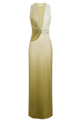 Stella Draped Slinky Maxi Dress - Ombre Vintage Olive