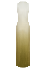 Stella Draped Slinky Maxi Dress - Ombre Vintage Olive