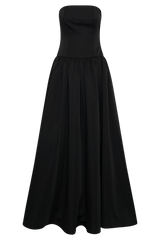 Frances Strapless Bow Maxi Dress - Black