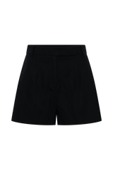 Massima Linen Shorts - Black