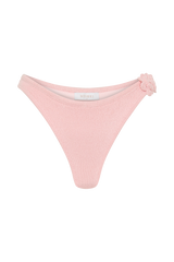 Aesha Floral Crochet Bikini Bottom - Pale Pink
