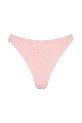 Aesha Floral Crochet Bikini Bottom - Pale Pink