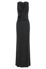 Kassidy Peached Jersey Maxi Dress - Black