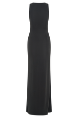 Kassidy Peached Jersey Maxi Dress - Black