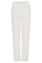 Dora Linen Straight Leg Pant - Ivory